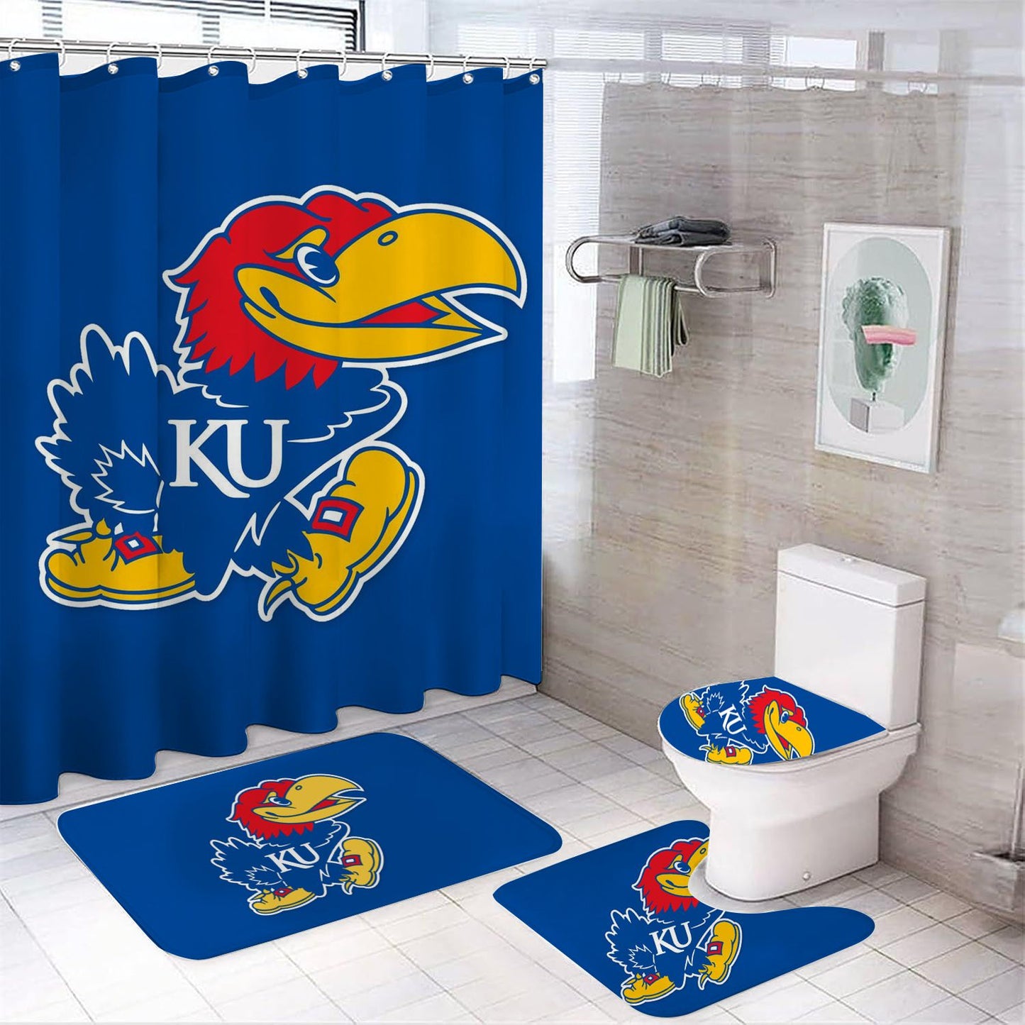 College Kansas Shower Curtain