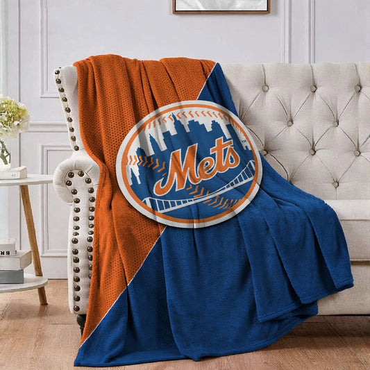 New York Yellow Baseball Throw Blanket