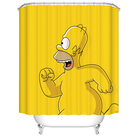 Running Homer The Simpsons Shower Curtain