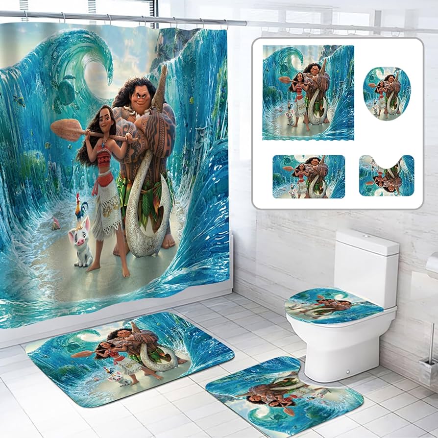 Cartoon Maui Movie Shower Curtain