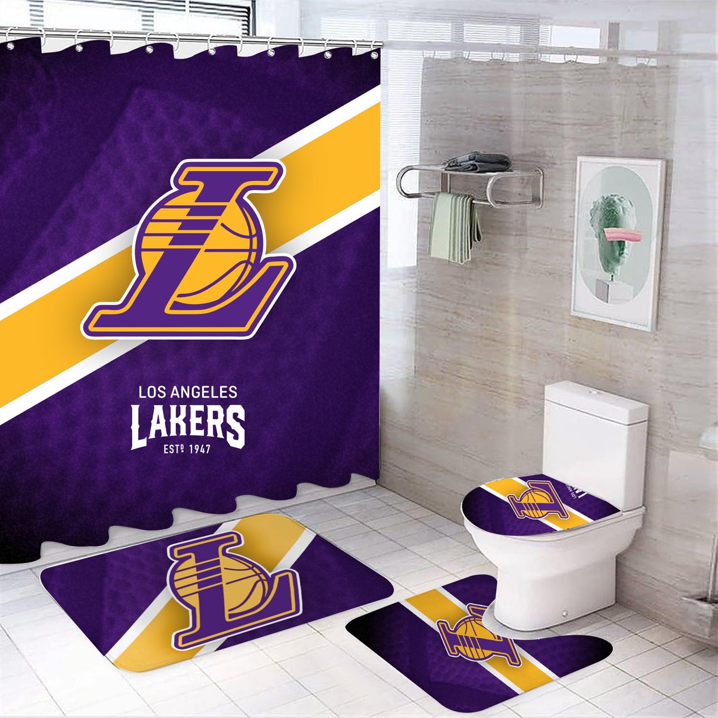 Basketball Sport Los Angeles Shower Curtain