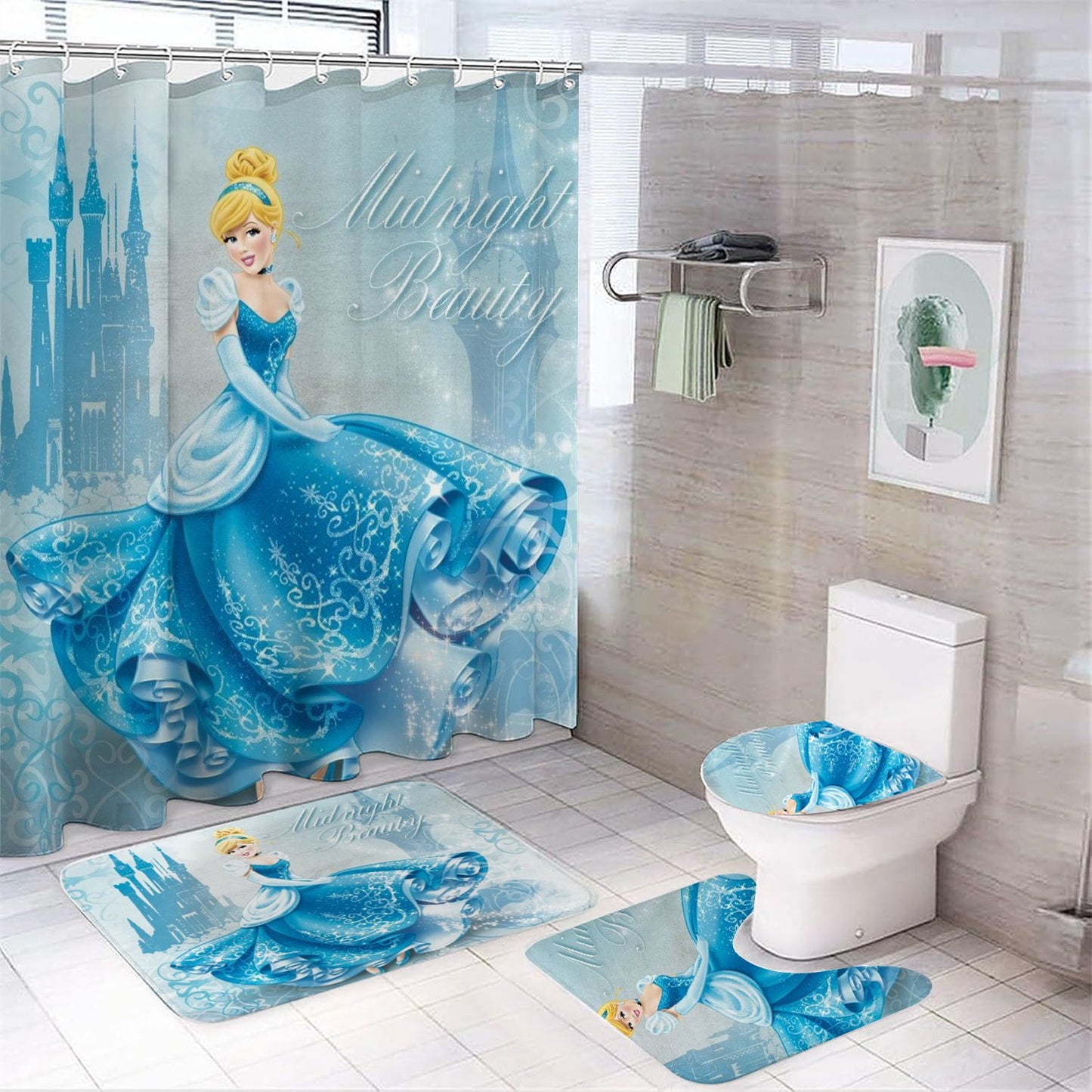 Cartoon Cinderella Shower Curtain