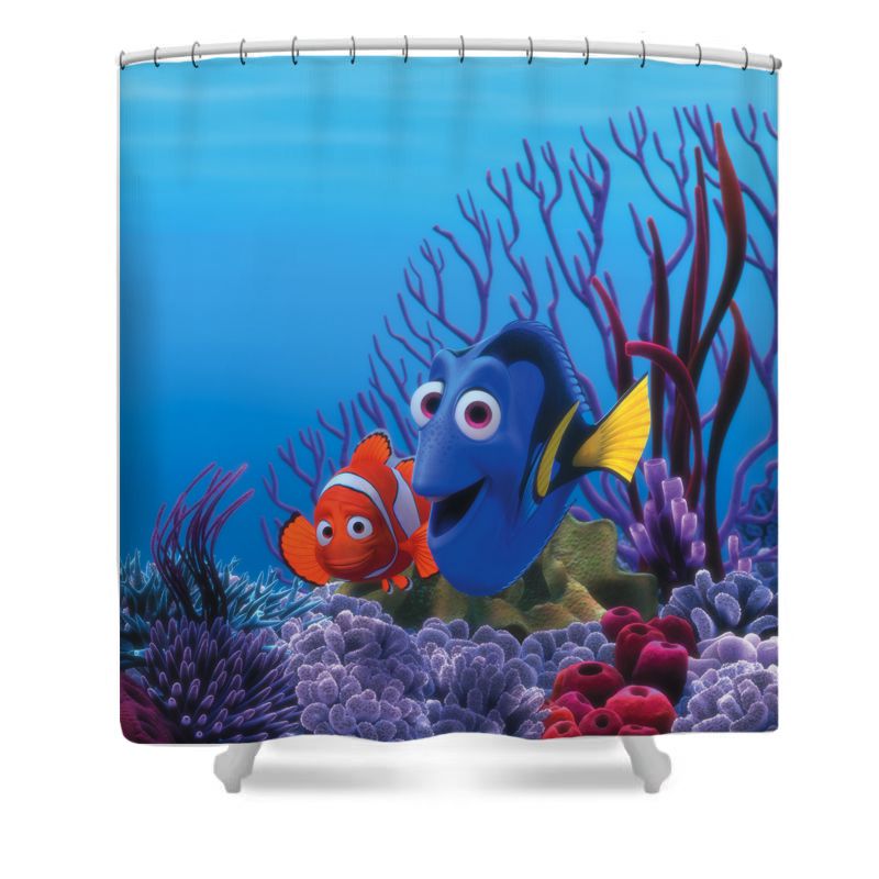 Cartoon Clown Fish Nemo Shower Curtain