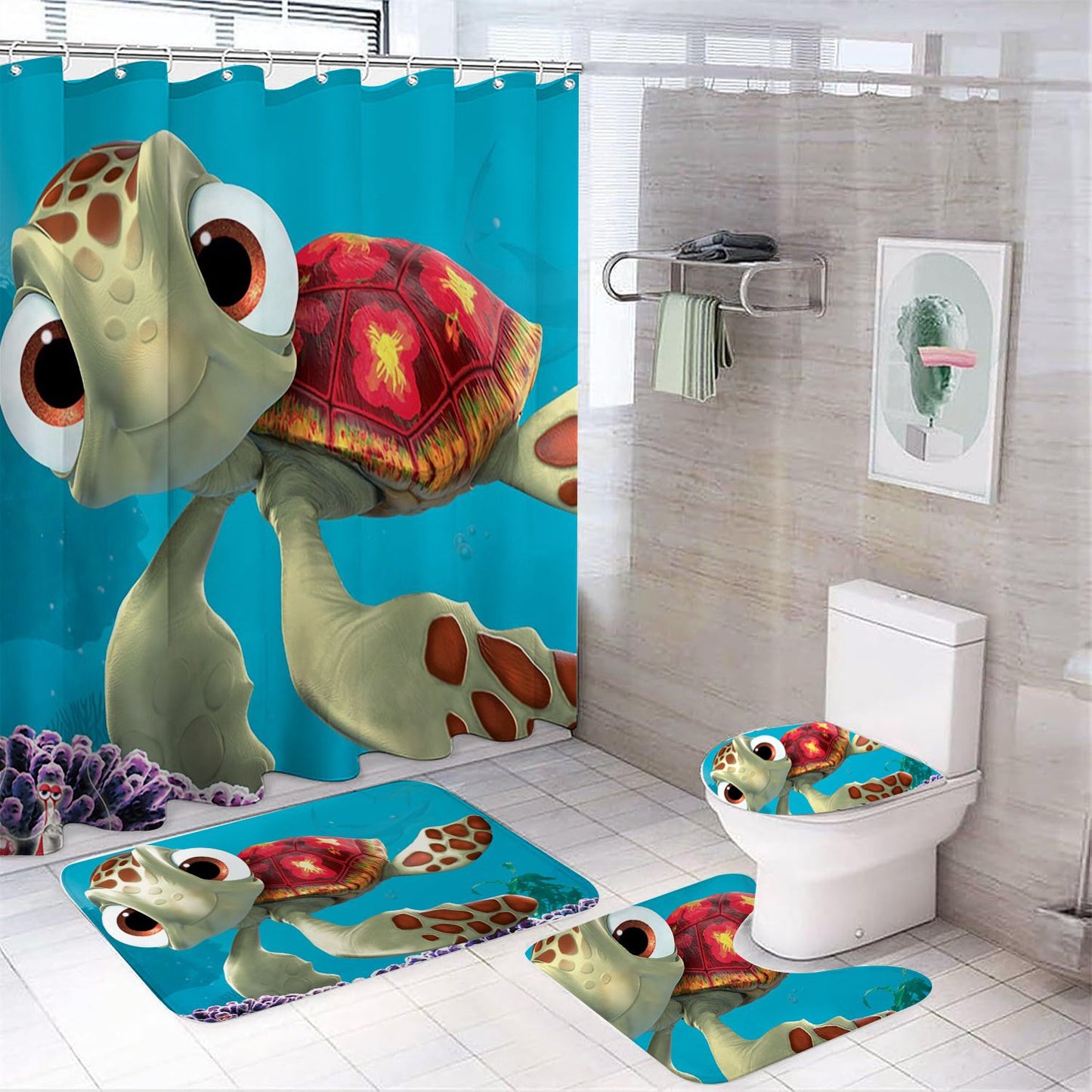 Cartoon Clown Fish Nemo Shower Curtain