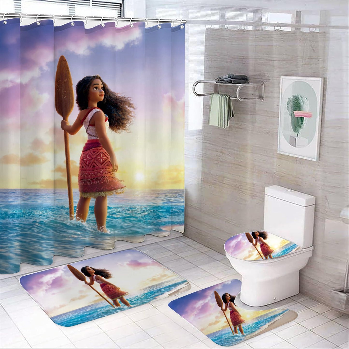 Cartoon Maui Movie Shower Curtain