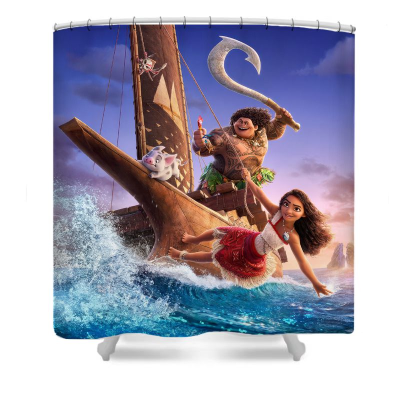 Cartoon Maui Movie Shower Curtain