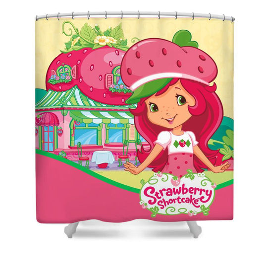 Cartoon Strawberry Girl Shower Curtain