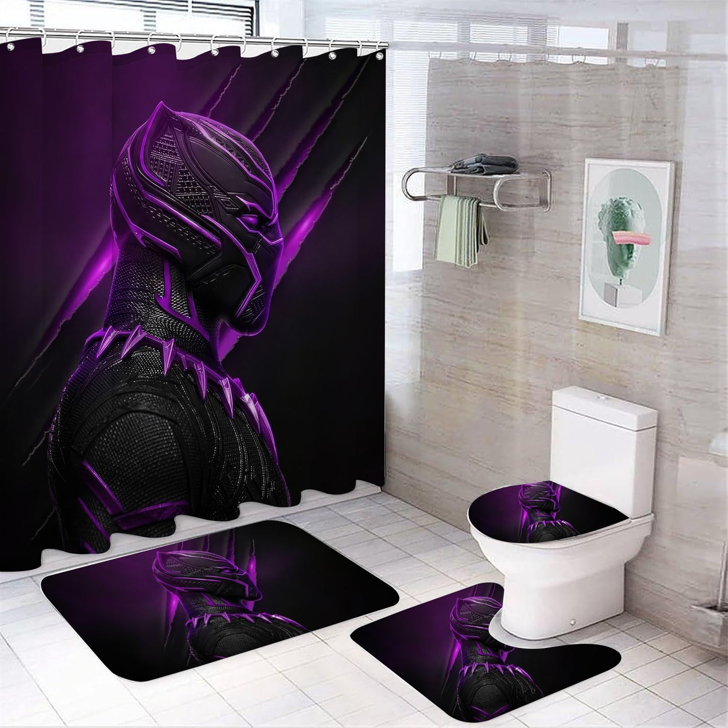 T'Challa Panther Shower Curtain