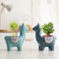 Llama Succulent Pots with Drainage Cute Cartoon Animal Shape Indoor Small Plant Cactus Planter