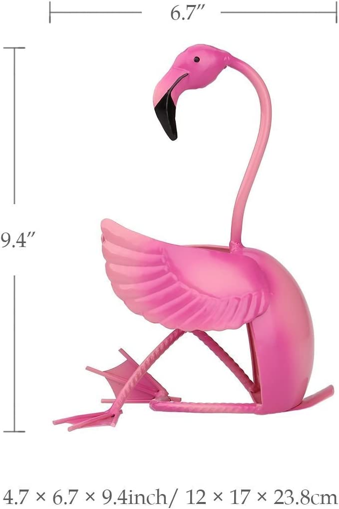 Cute Wrought Art Flamingo Wine Bottle Holder