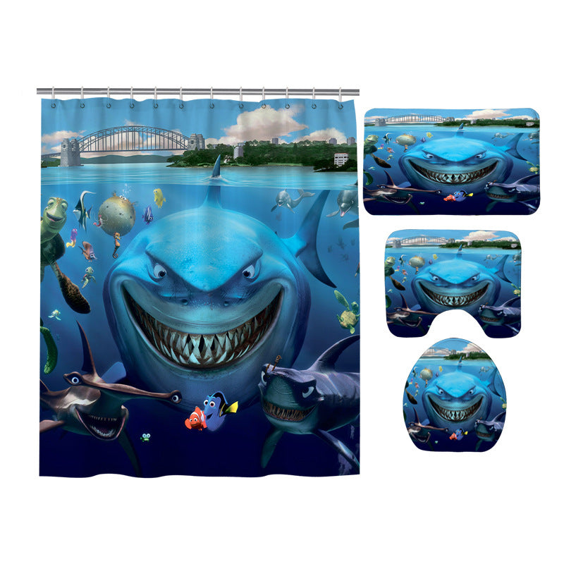 Cartoon Clown Fish Nemo Shower Curtain