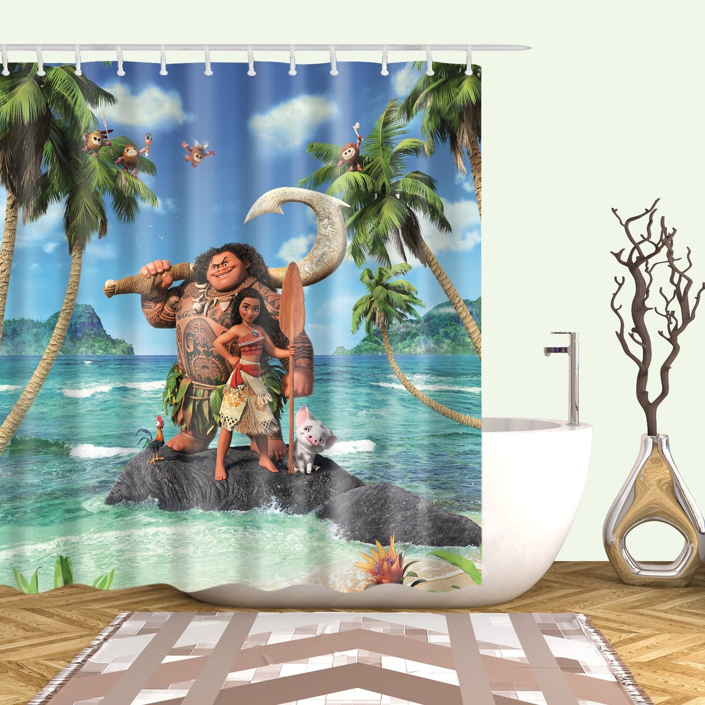 Cartoon Movie Poster Shower Curtain